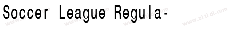 Soccer League Regula字体转换